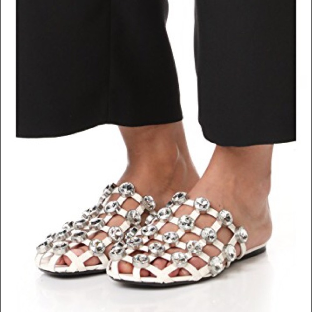 Alexander Wang Amelia Sandal in White leather